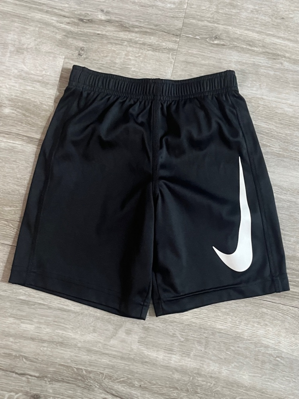 Nike Black Shorts with White Swoosh Accent